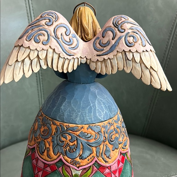 Jim Shores Handcrafted Blue Nativity Angel Figurine - Picture 8 of 12